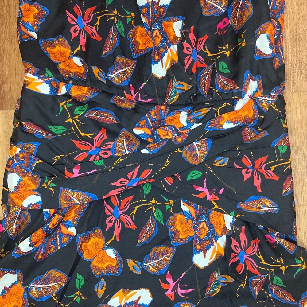 NWT DEREK LAM 10 CROSBY SILK Blend Cami Flounce Lined Mini Dress Twist Waist Sz6 - Picture 6 of 14